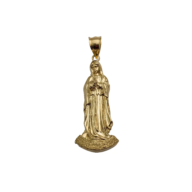 Recycled Metal Pendants with Upcycled Jewelry ComponentsVirgin Mary (Jesus's Mother) Pendant (14K)